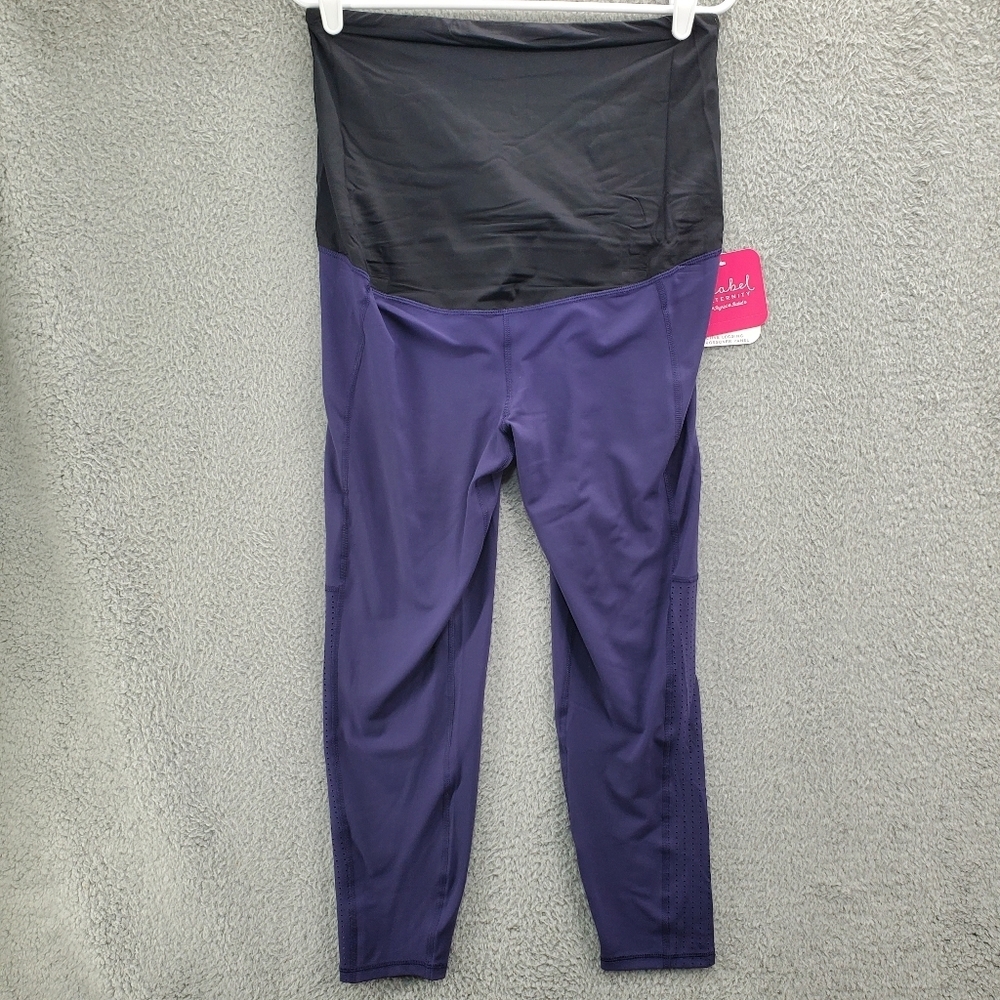 Isabel Maternity Ingrid & Isabel Womens Active Leggings Crossover Panel Crop NWT